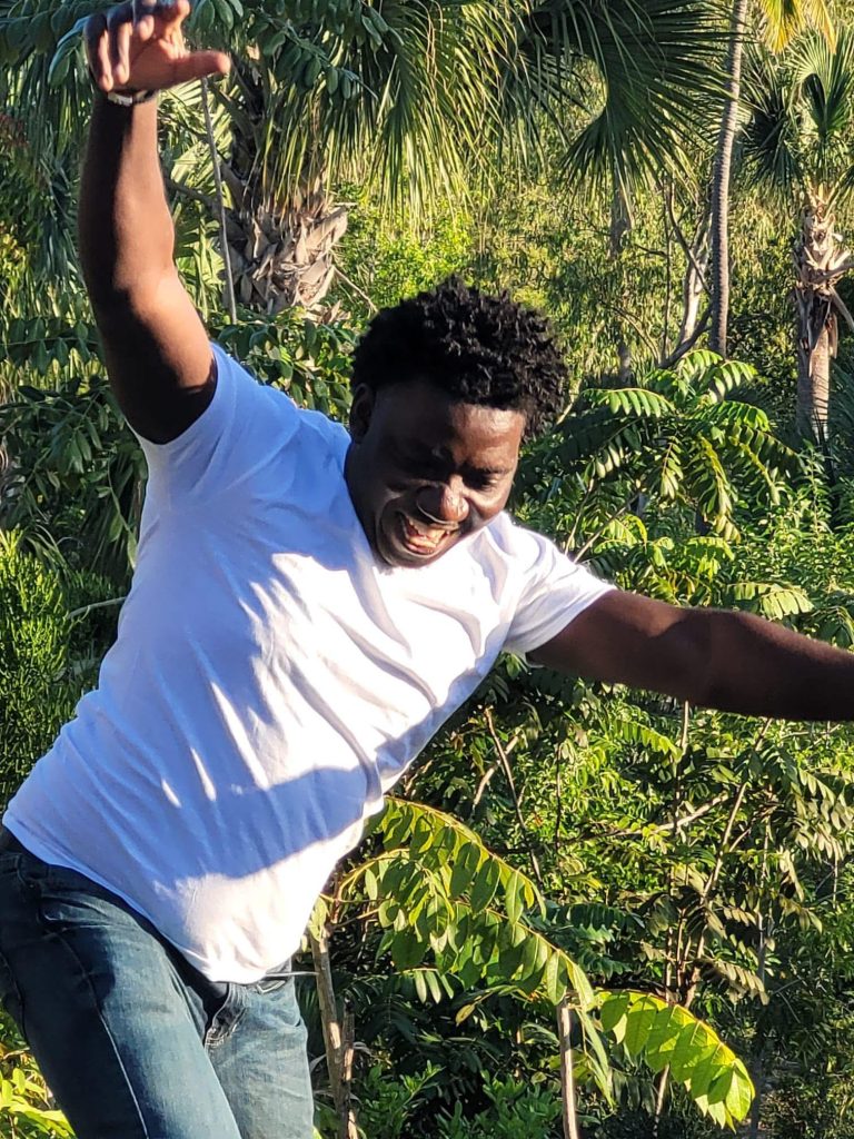Reginal Julmisse (Treggie) enjoying nature during his 2021 visit to introduce the movement to the community.