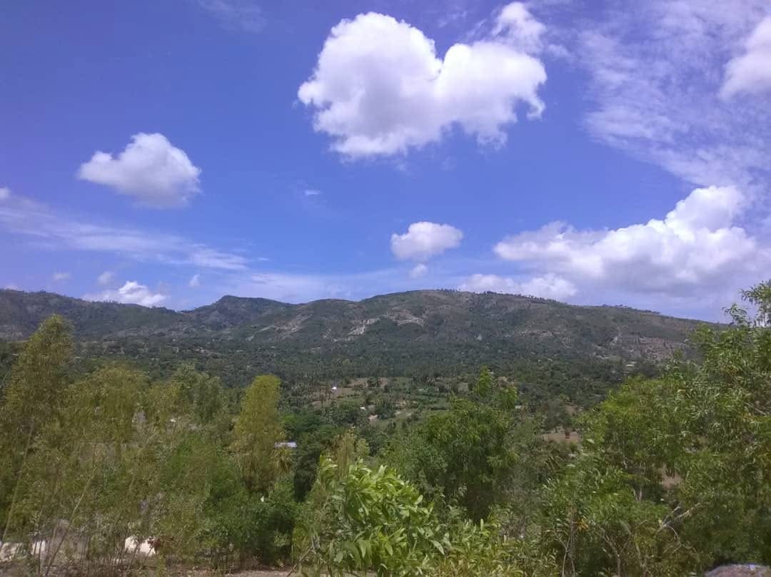 Mountain landscape and countryside in Ginode, Haiti