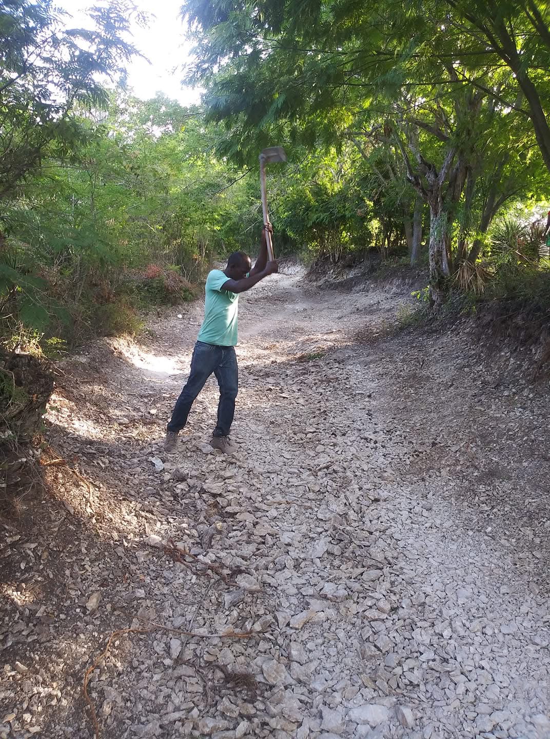 Rural road and daily transportation in Ginode, Haiti